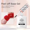 Born Pretty Peel Off Base U V Gel Coat 15ML - Abziehbarer Basisgellack für Gelpolitur Klarer Nagellack zur Verwendung mit UV LED-Nagellampe Nagelübung UV-Nagellampe erforderlich Ideal für Anfänger