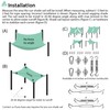 SunnyRoyal 9'x13' Waterproof Sun Shade Sail Rectangle with Hardware Kits