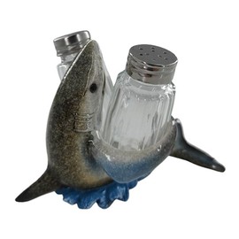 Chesapeake Bay 75259 Polyresin and Glass Shark Salt and Pepper Shakers 6.5 Inches