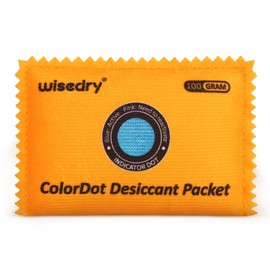 wisedry 100g Rechargeable Color-Indicating Desiccant Packs for Storage, Reusable Silica Gel Desiccant Packets, Moisture Absorbing Packs for Storage Bins, Safes, 3D Filaments, Closet, Electronics