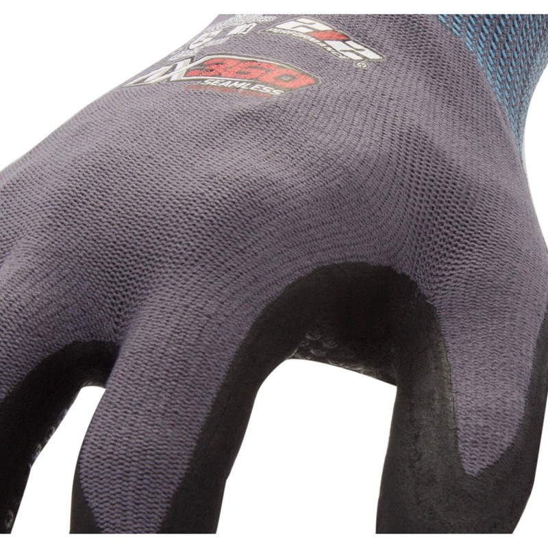212 Performance AX360 Dotted Grip Nitrile-dipped Work Gloves, Seamless, Breathable