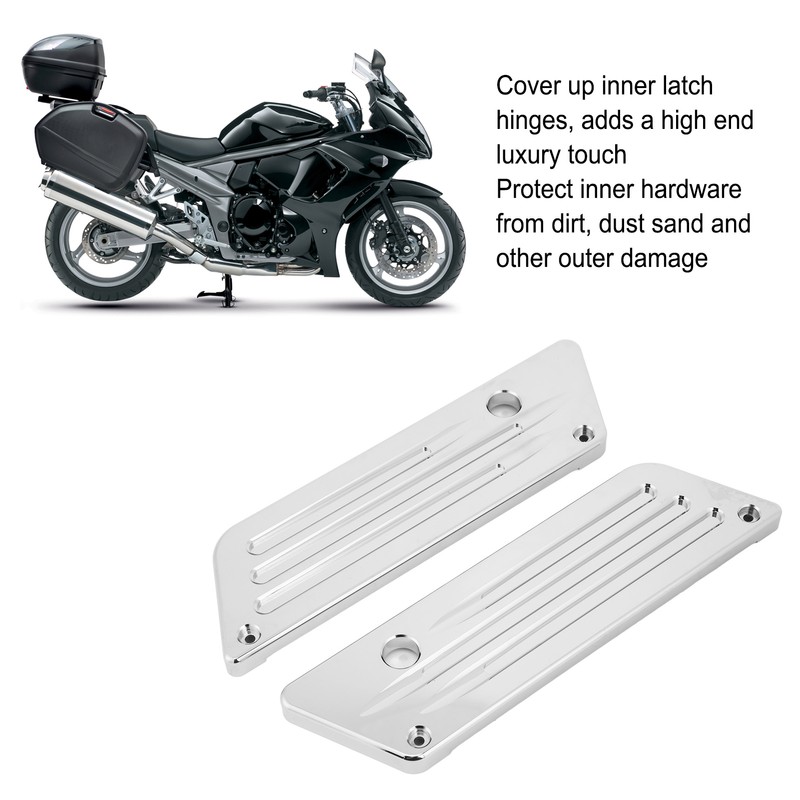 2 Pcs Saddlebag Latch Covers Saddle Bag Outer Lid Hinge