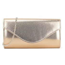 LeahWard Women's Glitter Clutch Bag Party Wedding Purse Evening Handbag (Rose Gold)