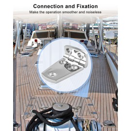 4PCS 3" x 1.5" Boat Hinges 316 Stainless Steel Marine Grade, 76mm x 38 mm Heavy Duty Door Hinge with Screws for Ship RV Yacht