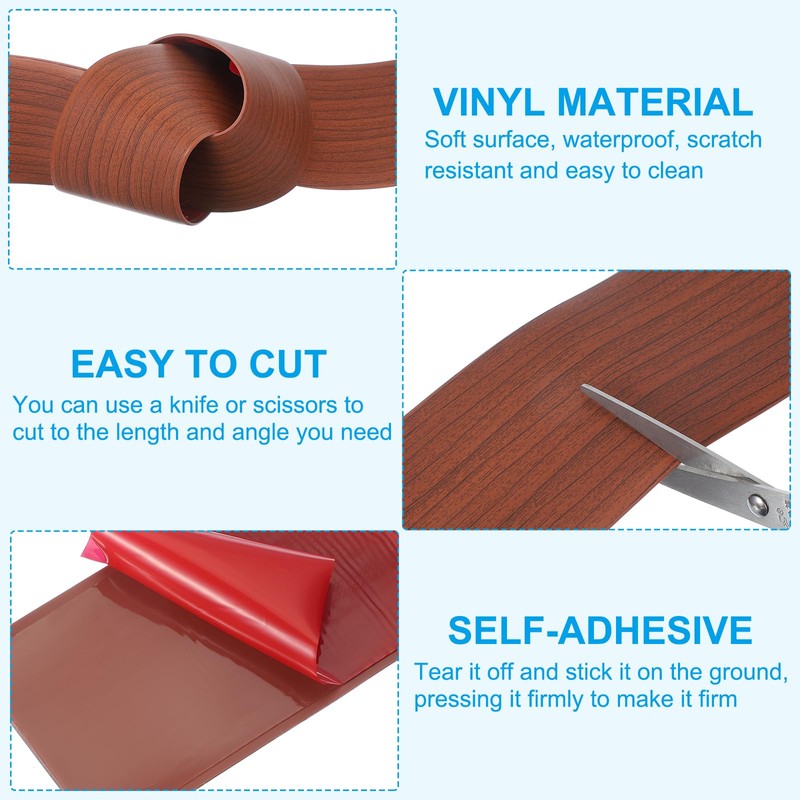 PATIKIL Self Adhesive Floor Transition Strip 10 ft x 1.6"