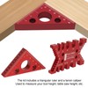 Tenon Caliper and Triangular Set Aluminum Alloy Measuring Tool Woodworking