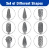 Dophee Double Cut Carbide Burr Set, 1/8” Shank Drill Bits