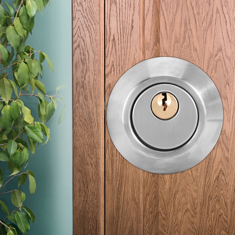 Double Cylinder Steel Security Door Bolt with Lock on Both