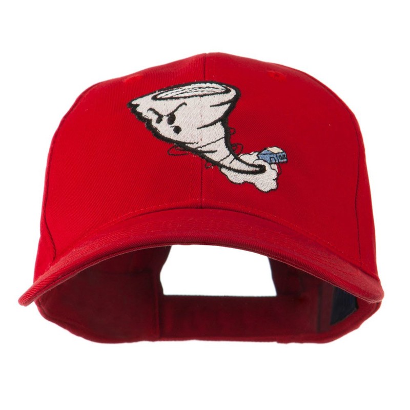 Tornado Mascot Embroidered Cap - Red OSFM