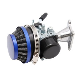 Vkinman Racing Carburetor Power Jet Carburetor with Air Filter 58MM for 2 Stroke Engine Motorized Bicycle ATV 49cc 50cc 60cc 80cc (Blue)