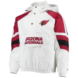 Starter Men's White/Cardinal Arizona Cardinals Thursday Night Lights Half-Snap Raglan Hoodie Jacket