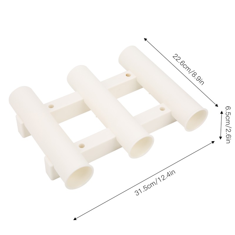 Rod Storage Holder Wall Side Mounted 3 Tube Fishing Pole