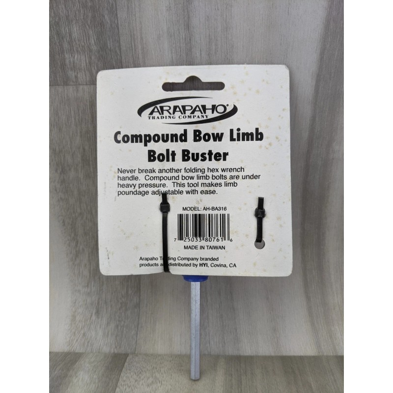 Arapaho Compound Bow Limb Bolt Buster 3/16" Wrench Tool For