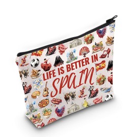 Spain Souvenir Makeup Bag Spain Themed Gift Spain Culture Gift Spain Trip Gift for Spain Lover (in Spain Bag EU)