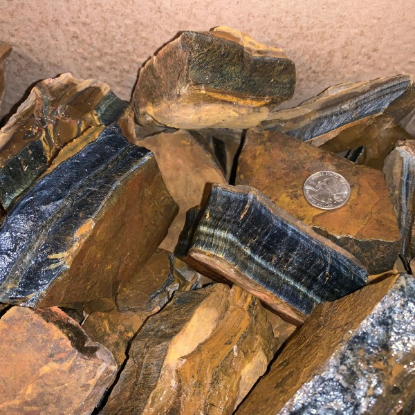 LARGE BLUE Tiger Eye Rough - 10,000 Carat Lot +