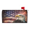 Ouqiuwa American Flag Welcome Magnetic Mailbox Cover, Firework Eagle Mailbox