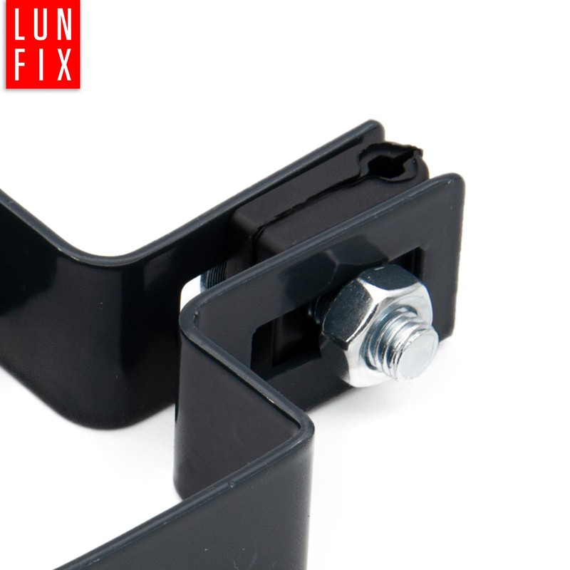 Square End Clamp 50 x 50 Graphite Fence Clamp Strut