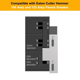 QYZZRS 2 Set Generator Interlock Kit Compatible with Eaton Cutler Hammer 100 Amp and 125 Amp Panels Breaker,for Safe Usage of Portable Power During Outage,Professional and Interlock Kit (2)