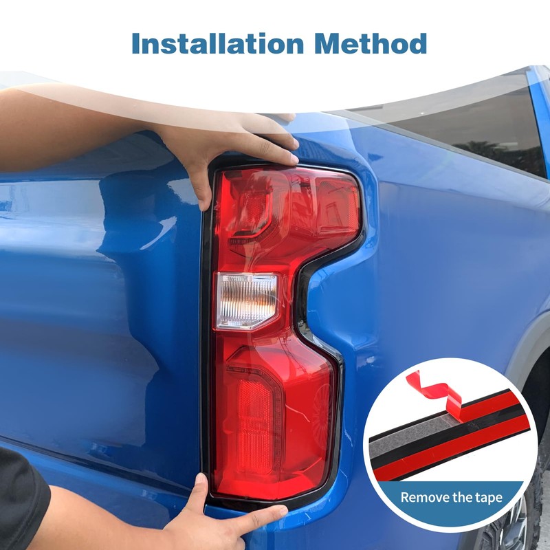 PDKLIN for Silverado Taillamps Stop Reverse Lights Cover Trim Bezel
