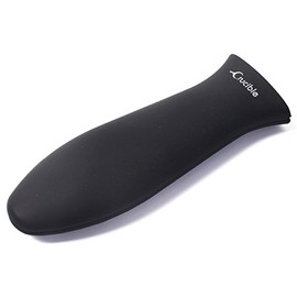 Crucible Cookware Silicone Hot Handle Holders (Large, Black)