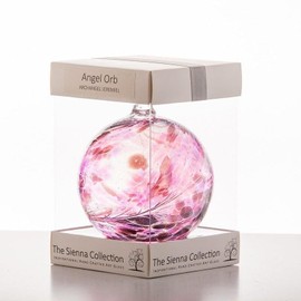 Angel Orb – Archangel Jeremiel with Amethyst | Handcrafted Glass Keepsake | Spiritual Gift for Healing, Guidance & Protection | Unique Home Decor for Special Occasions | Gift Idea for Loved Ones