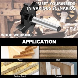 CNC Spoilboard Surfacing Router Bits, 1/4-Inch Shank 1-Inch Cutting Diameter, DARTOTEK Slab Flattening Router Bit Planing Bit Wood Planing Bit Planer Bit for Wood