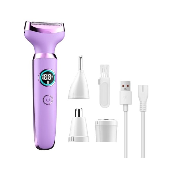 Four-in-one Electric Shaver for Men and Women with LED Display