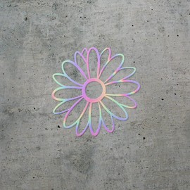 Decal Stickers of Daisy Flower 4 (Hologram) (Set of 2) Premium Waterproof Vinyl Decal Stickers for Laptop Phone Accessory Helmet Car Window Mug Tuber Cup Door Wall - BICVER1600011HOW19Y24