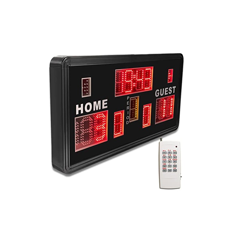Yz 35 X18 X3Electronic Large Basketball Scoreboard with Buzzer, Wall-Mounted