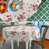 Fabric Tablecloth Washable Table Linen Tablecloth Cotton Polyester Berries Round