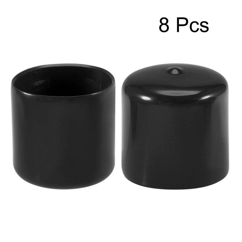 sourcing map 8pcs Rubber End Caps 45mm ID Vinyl Round
