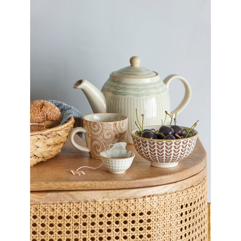 Bloomingville Maple 82058612 Teapot Stoneware in Blue with a Volume
