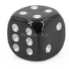 W6 Cube (16 mm) in Black/Silver Dots - Made in