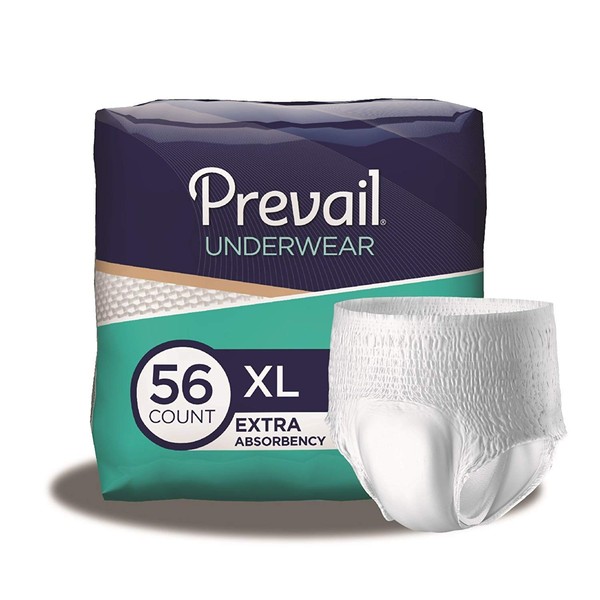 Prevail Extra Underwear, XL, Extra Large, Pull On, Moderate Absorbency, PV-514 - Case of 56