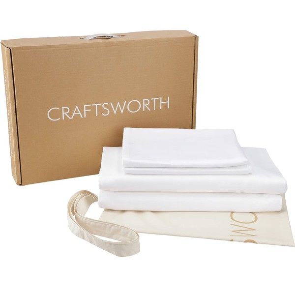 CRAFTSWORTH 100% Egyptian Cotton Sheets Cal King 4 Piece Set