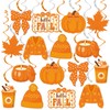 Fall Hanging Swirls Decorations, Bow Pumpkin Hello Fall Party Decorations,