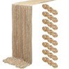 Seveups 8Pack Beige Cheesecloth Table Runners 20x120Inch Gauze Table Runner