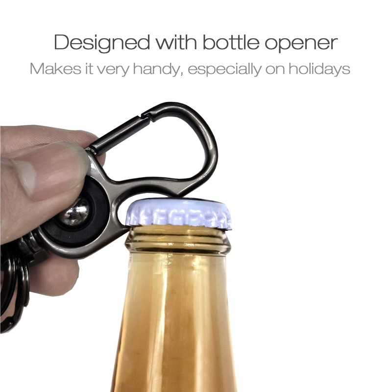 Lancher Key chain bottle opener( 2 extra Keyrings with Gift
