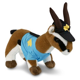DolliBu Antelope Police Officer Super Soft Plush Toy - Soft Antelope Cop Stuffed Animal Dress Up with Cute Cop Uniform and Cap Outfit - Gift with Personalization - 10 Inches