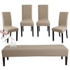 FORCHEER Dining Chair Covers and Bench Covers Set Waterproof Light