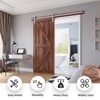 EaseLife 6 FT Brushed Nickel Sliding Barn Door Hardware Track