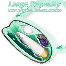 Uygafly Fanny Pack Belt Bag Crossbody Bags with Initials Letter Patch Trendy Stuff for Teens Cute Stuff Birthday Gifts for Teenager Girls | Light Green,Initial A