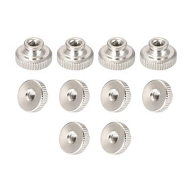 uxcell Knurled Thumb Nuts, M3 Round Knobs with, Nickel Plating, Pack of 10
