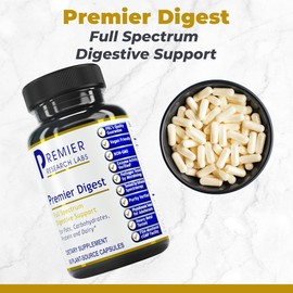 Premier Research Labs Active Digestive Enzymes with Probiotic and Prebiotics - Promotes Full-Spectrum Digestive Support - with Amylase, Protease & Lipase, 60 Plant-Sourced Capsules