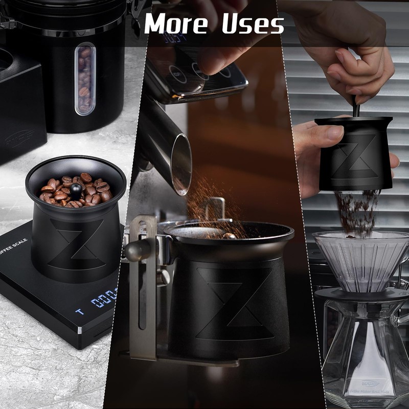 IKAPE 54mm Espresso Powder Receiver Cup, Coffee Powder Receiver Container,