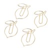 100 Pcs Paper Clip Gold Cute Lemon Shaped Bookmark Clips