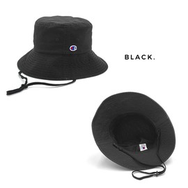 Champion Hat with String, Women's Bucket Hat, Deep, Long Brim, Men's, Chin Strap, Cord, Bucket Hat, Stylish, Brand, Solid, UV Protection, UV Rays, Sun Protection, Sunshade, Face-Slimming Effect