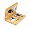 Sunbobby Bamboo Empty Eyeshadow Case Box Double Grid Tin Palette