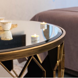 14" Inch Round Glass Table Top 1/2" Thick Tempered Beveled Edge by Fab Glass and Mirror