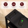 IRCPEN Narrow Side Table with Charging Station, Slim End Table